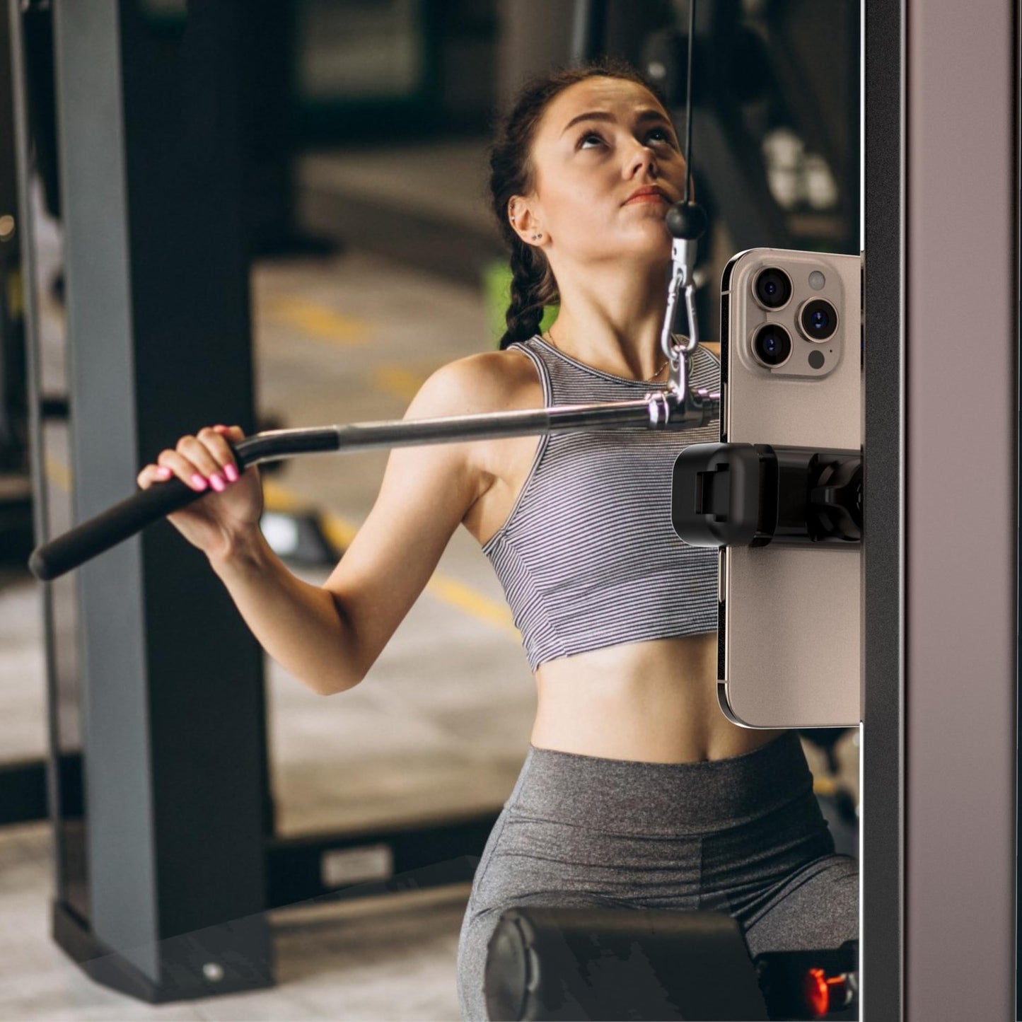 Gym Magnetic Phone Holder Mount,Magnetic Cell Phone Holder for Gym,360 Degree...